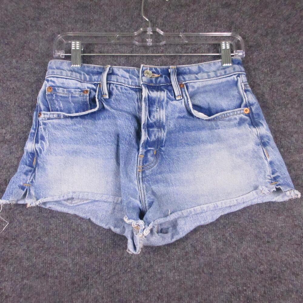 Betro Simone Shorts Womens 25 Blue Denim Cutoff Frayed Hem USA 3" Inseam